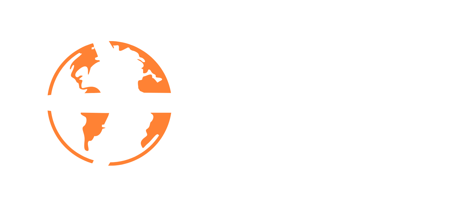 blue and orange travel agency logo
